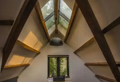 white painted ceiling